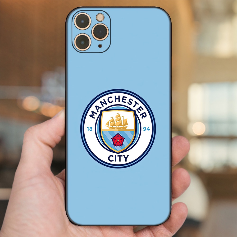Ốp lưng iPhone 11 Pro Max dẻo đen cạnh vuông in hình Manchester City MC