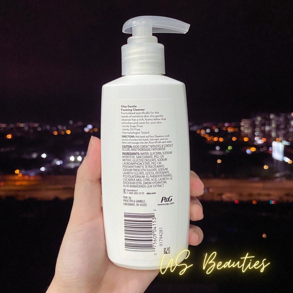 Sữa Rửa Mặt Dịu Nhẹ Cho Da Nhạy Cảm Olay Cleanse Gentle Foaming Face Cleanser 200ml