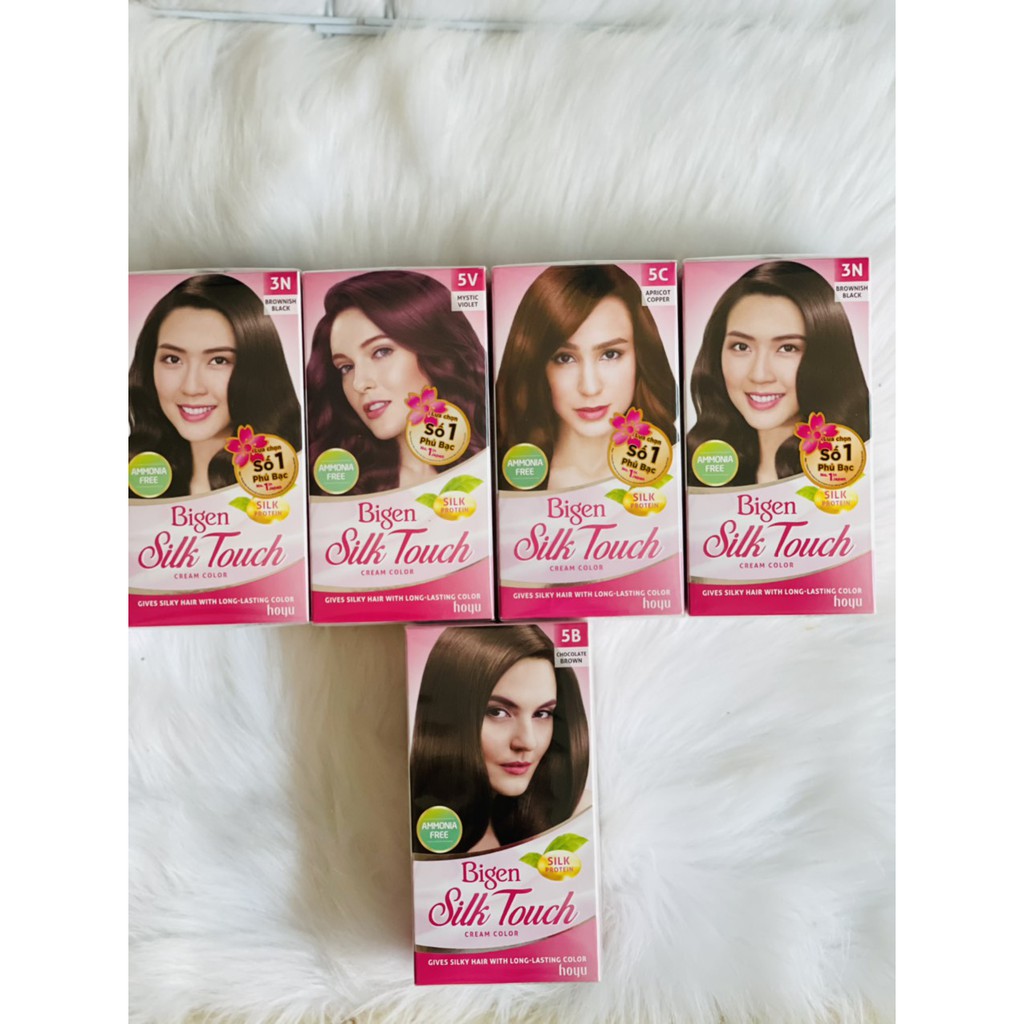 Thuốc nhuộm tóc cao cấp Bigen Silk Touch Cream Color  - cam kết chính hãng