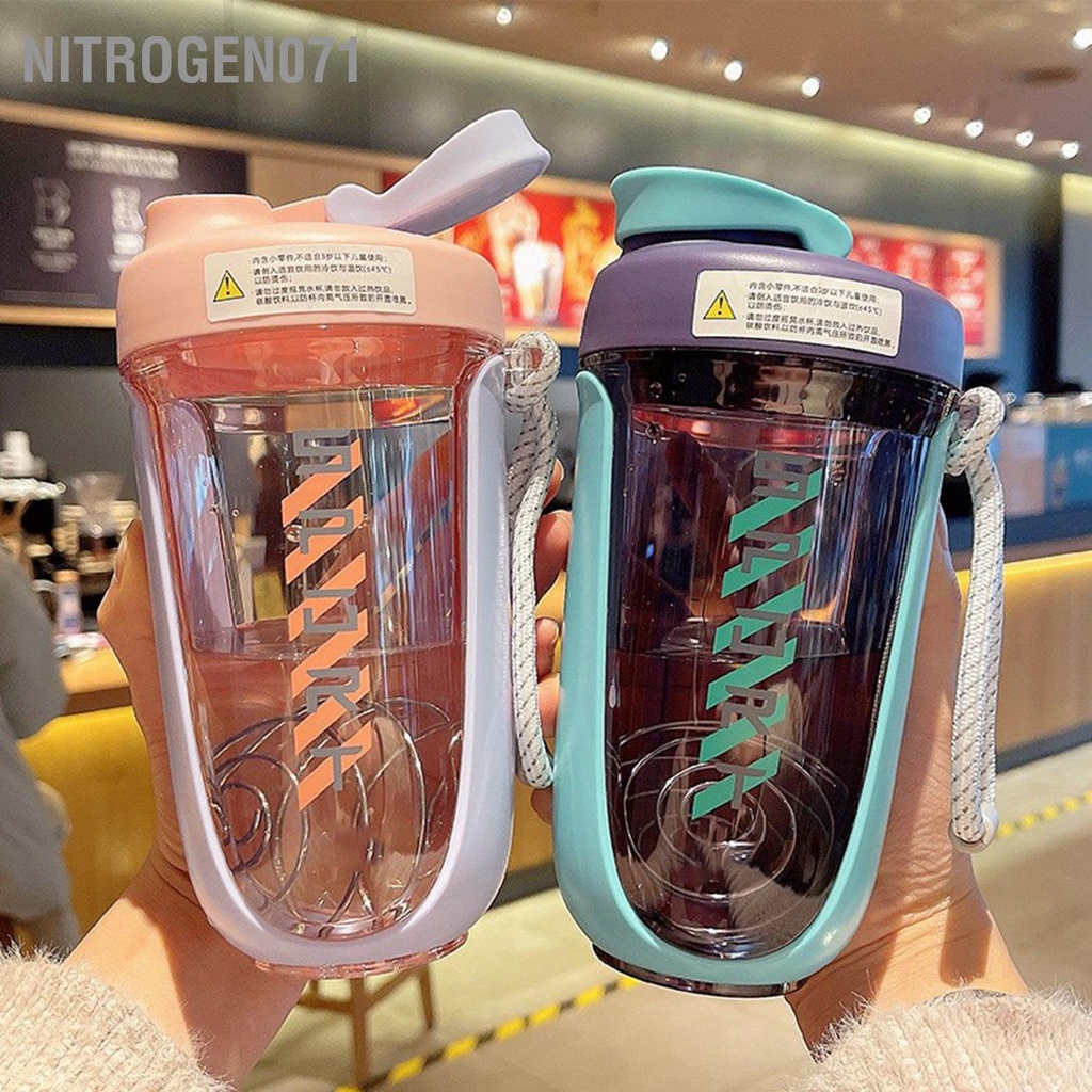 Bình nước thể thao, bình đựng nước nhựa tập gym cao cấp  590ml Chống Rò Rỉ Nitrogen071