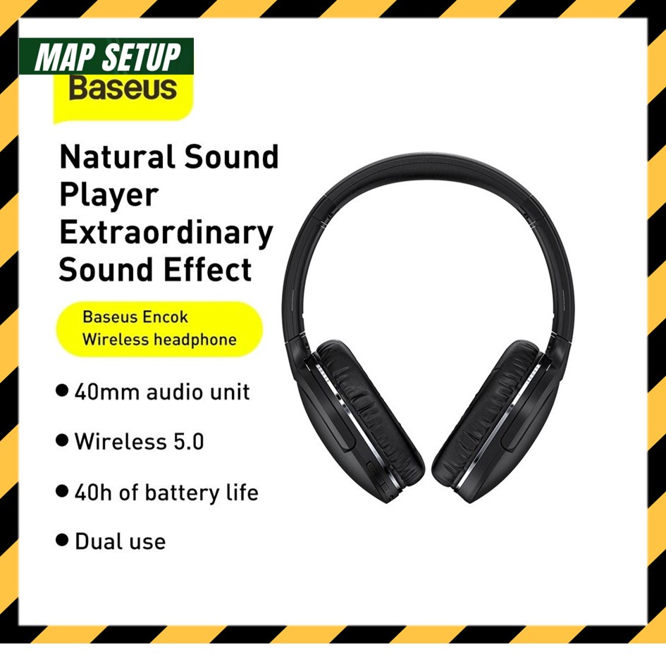 Tai nghe trùm tai không dây cao cấp Baseus D02 Pro Encok Wireless headphone   spx