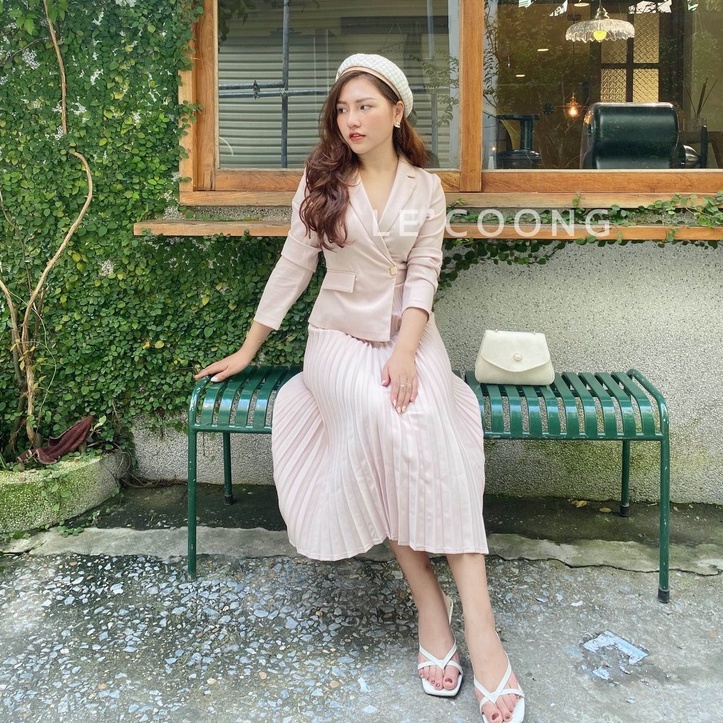 Đầm Váy Công Sở Thiết Kế Váy Xếp Li Thời Trang Nữ Sang Trọng_Lerin V129 | BigBuy360 - bigbuy360.vn