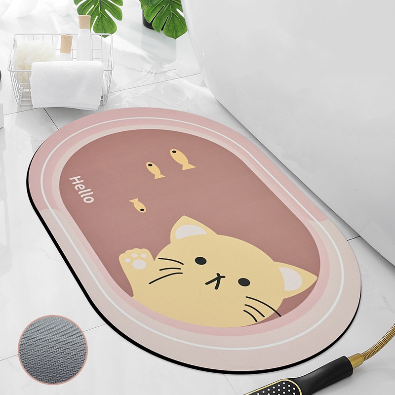Thảm lót chùi chân Mengni mềm chống trượt thấm hút tốt thích hợp cho nhà tắm