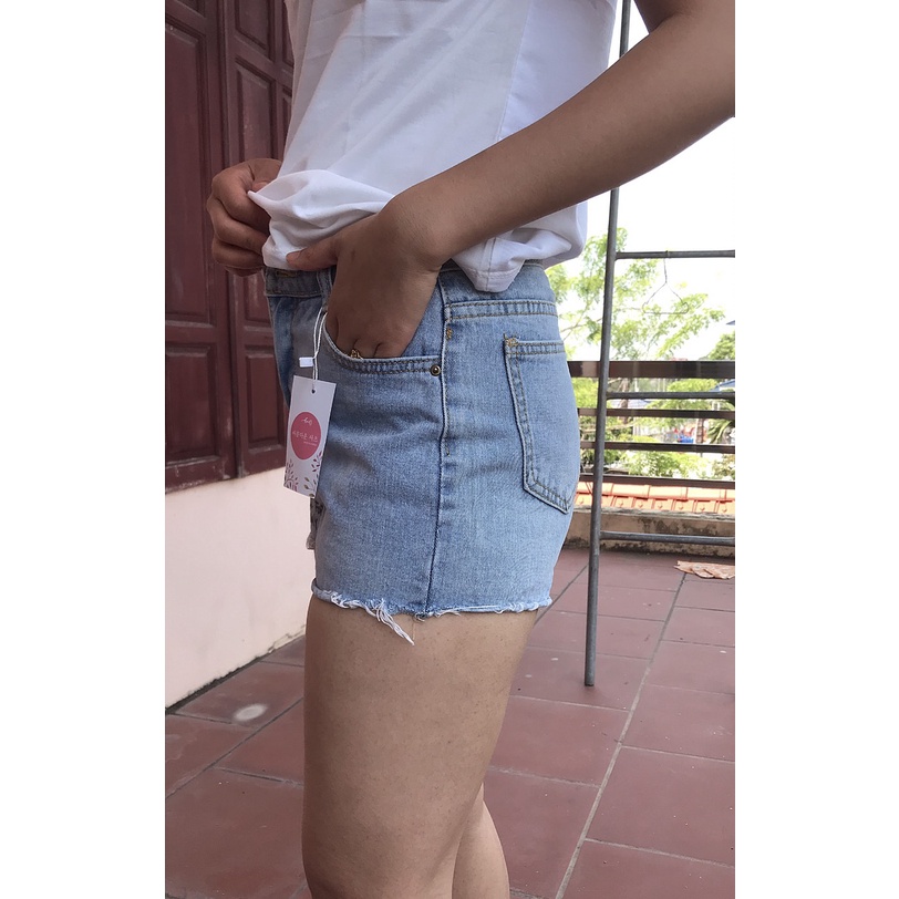 Quần Sooc Bò Nữ - Quần Đùi Nữ - Quần bò nữ sexy - Quần đùi Jeans nữ cá tính Cạp Cao | BigBuy360 - bigbuy360.vn