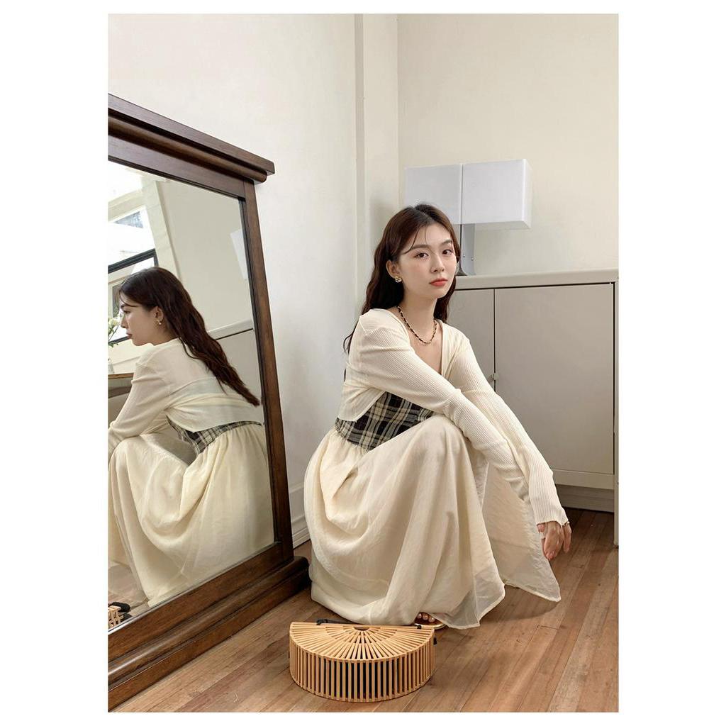 Áo Ống Màu Trơn Họa Tiết Kẻ Ô Phong Cách Cổ Điển Thời Trang Mùa Hè 63441