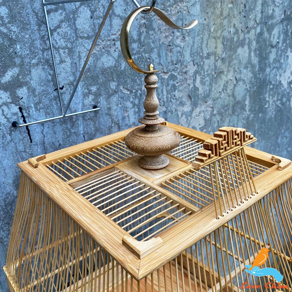 Lồng chim Chào Mào đẹp ,Lồng sing Chào Mào đẹp, Lồng Chào Mào vuông tre già LOVECHIM