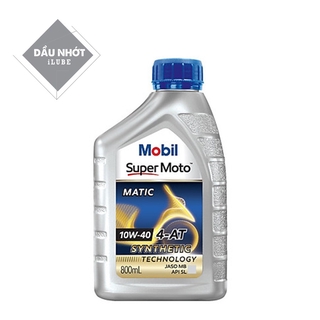 Dầu Nhớt Xe Tay Ga MOBIL Super Moto Scooter 10W-40 4-AT 800ml - Hàng Chính Hãng