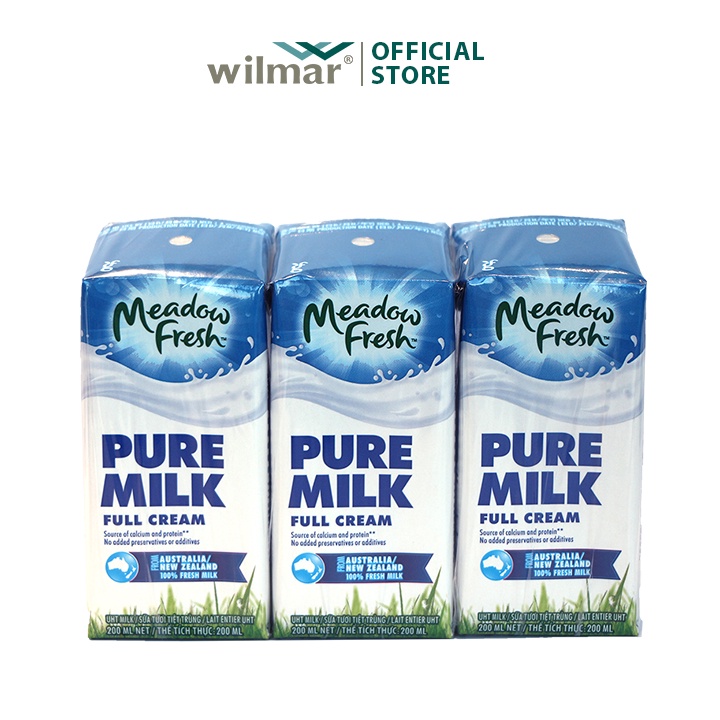 [SenXanh Emart] Thùng 24 hộp Sữa tươi tiệt trùng Nguyên kem nhãn hiệu Meadow Fresh 200ml nhập khẩu Australia