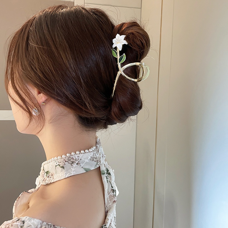 Kẹp Tóc Móng Vuốt Hình Hoa / Cá Mập Thời Trang Hàn Quốc Ngọt Ngào Cho Nữ CHLINS