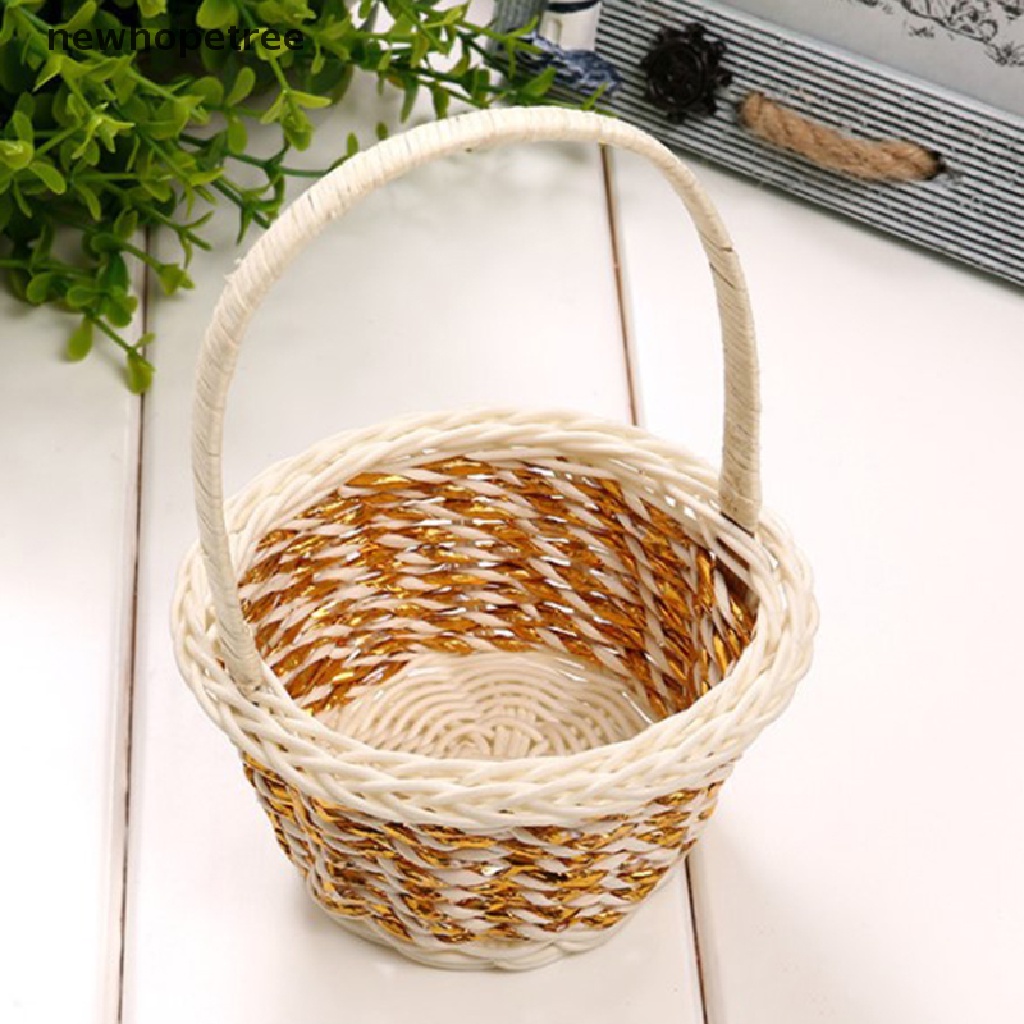 1 Giỏ Hoa Đan Tay Trang Trí Tiệc Cưới