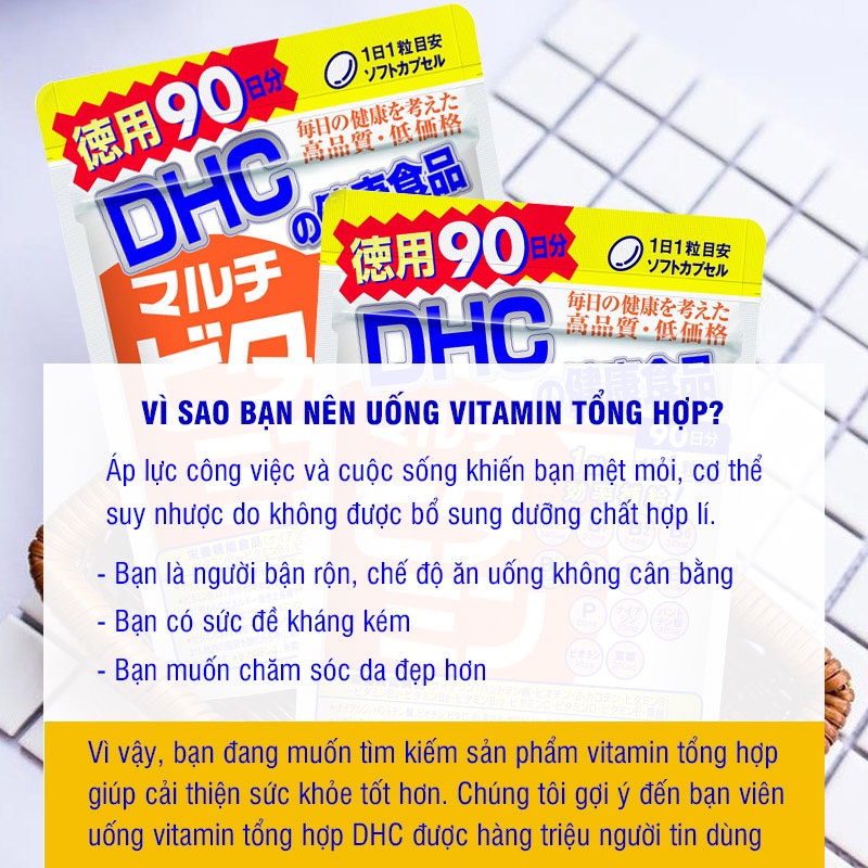 Viên uống DHC Nhật Bản Multi Vitamin Tổng Hợp 30 Ngày và 90 Ngày