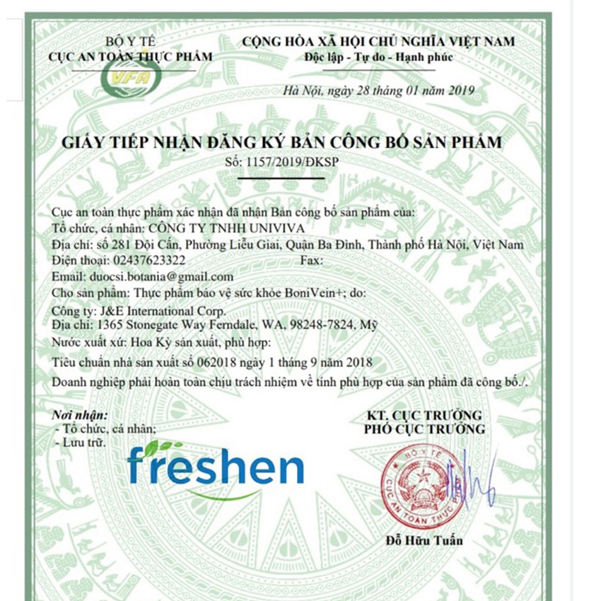 Bonivein Hộp 30v Sa búi trĩ nhập khẩu Mỹ - Gia Hân