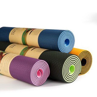 Thảm tập YOGA, GYM 6mm. Chống trượt tập thể dục tpe 2 lớp không mùi, Hàng có bảo hành