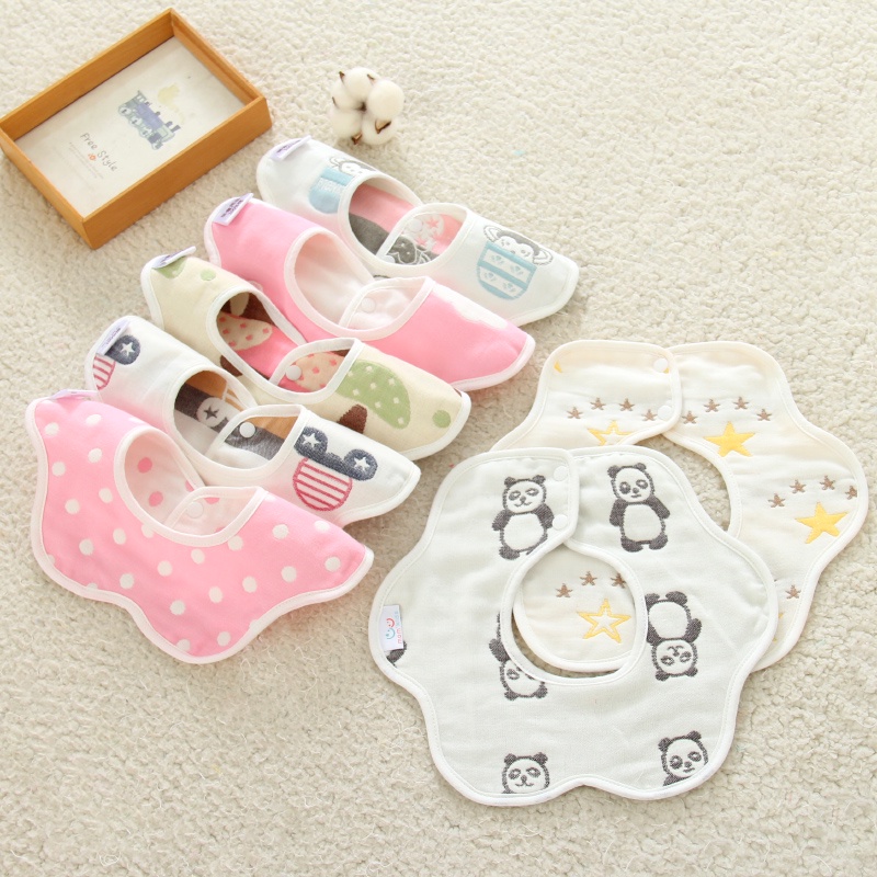 Yếm ăn em bé Sanlutoz họa tiết dễ thương gửi ngẫu nhiên