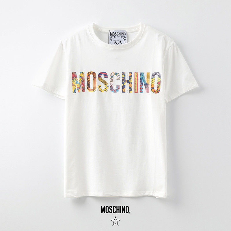 Áo Thun Cặp Ngắn Tay Dáng Rộng In Chữ Moschino Thời Trang Mùa Hè 2022SS