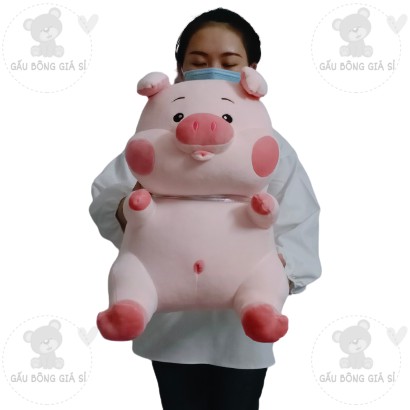 GẤU BÔNG HEO 50CM MÁ HỒNG ĐÁNG YÊU HÀNG CAO CẤP LÔNG MỊN MINISO