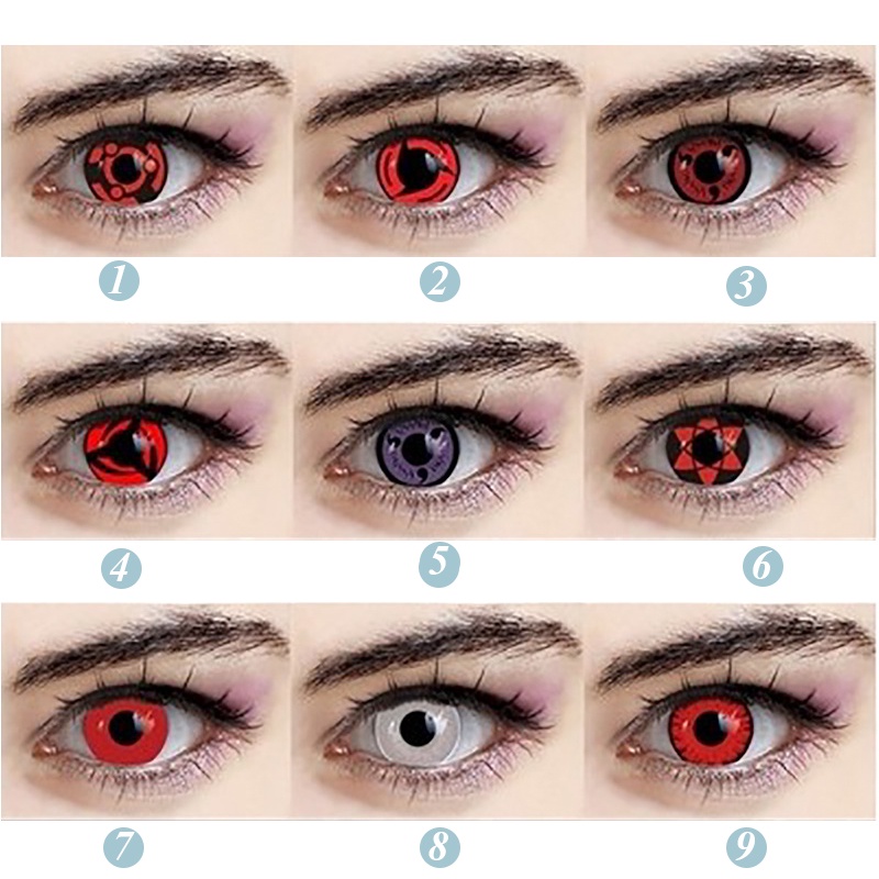 Kính áp tròng Calk cosplay Sharingan Uchiha Itachi độc đáo