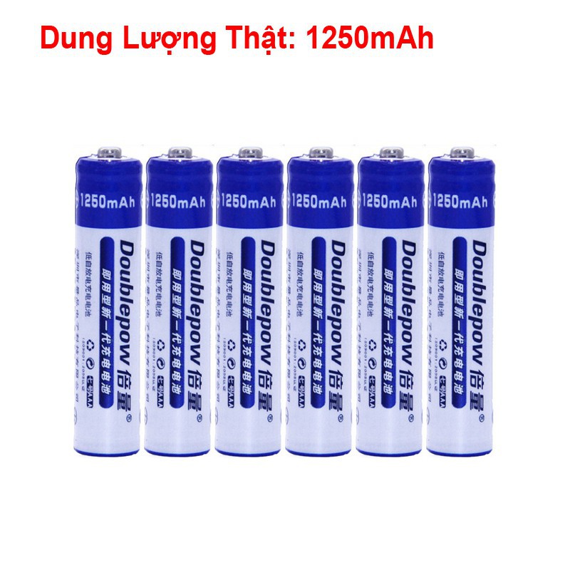 PIN AAA ( PIN ĐŨA ) Doublepow 1250mAh - Hàng chính hãng dung lượng thực