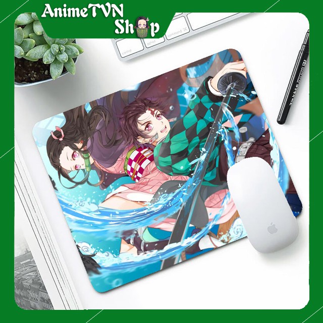 Miếng lót chuột hình Anime/Manga Kimetsu No Yaiba - Hàng cao cấp từ cao su thiên nhiên (24 x 20 x 0.2)
