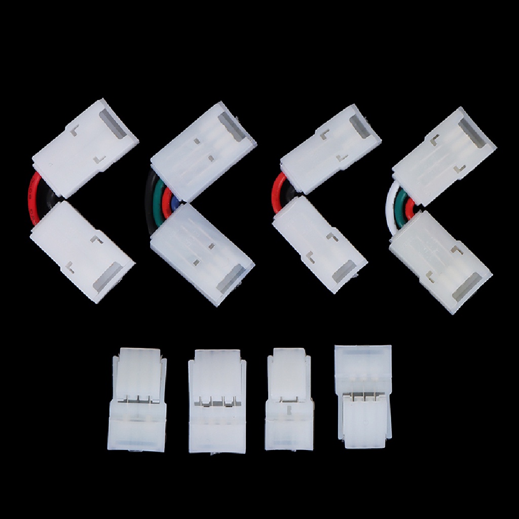 Đầu Nối Dây Đèn LED 2 / 3 / 4 Pin Hình Chữ L Góc Phải 8 / 10mm Có Thể Điều Chỉnh ♨Nóng Bỏng