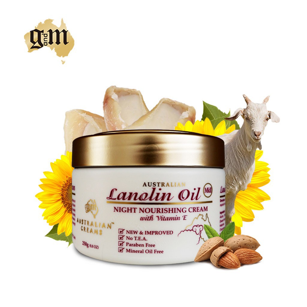 [Chuẩn Úc] Kem Cừu Ban đêm G&M Australian Lanolin Oil Night Nourishing Cream MKII 250g | BigBuy360 - bigbuy360.vn