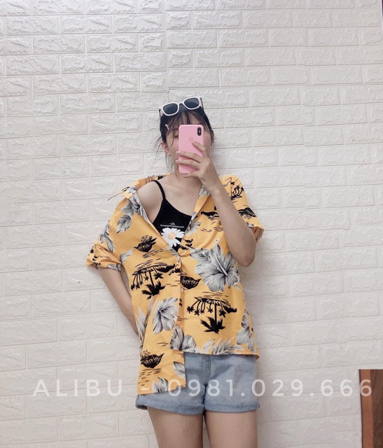 Áo sơ mi đi biển, bộ đồ đôi hoa quả hoạ tiết nam nữ quan ao hawaii Kate Thái - ALIBU | BigBuy360 - bigbuy360.vn