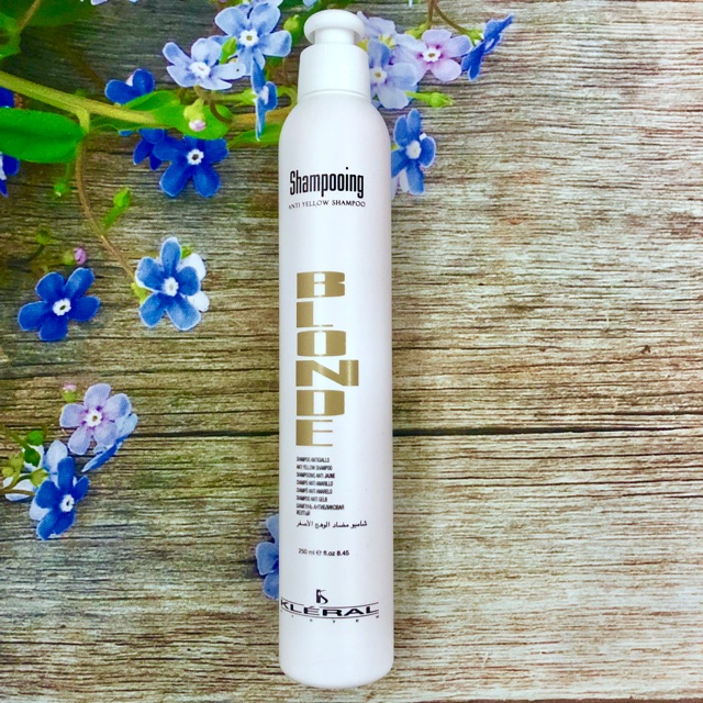 [+Tặng mũ trùm][New 2022] DẦU GỘI TÍM KLERAL BLONDE ANTI-YELLOW KHỬ ÁNH VÀNG CHO TÓC TRẮNG XÁM BẠCH KIM Italy 250ml