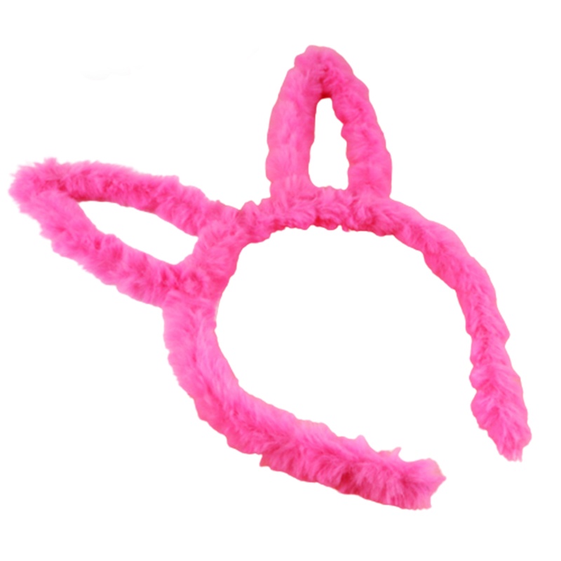 Băng Đô Tai Thỏ Phối Lông Dễ Thương Dùng Hóa Trang Dịp Giáng Sinh