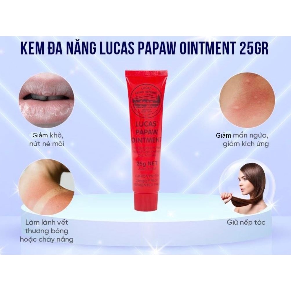 Kem đa năng đu đủ cho mọi lứa tuổi Lucas Papaw Ointment, Úc (25g/75g)