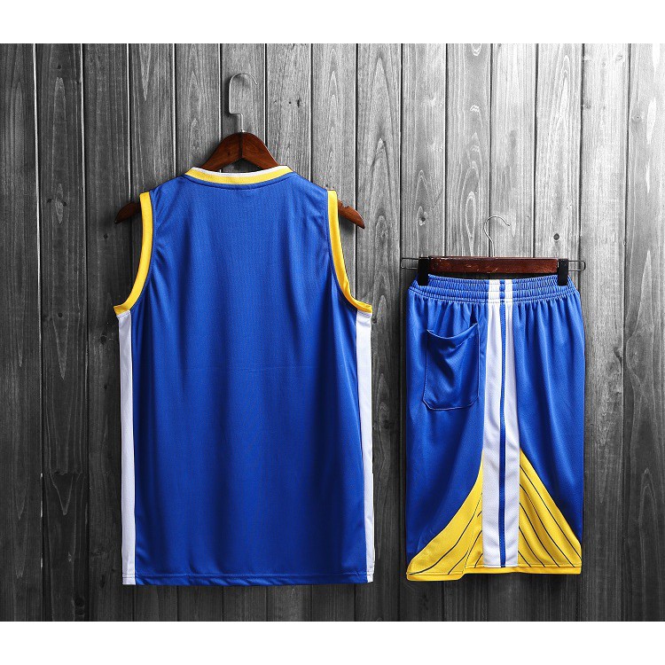 Bộ quần áo bóng rổ NBA Golden State Warrriors - Bộ đồ bóng rổ trơn không số hàng đẹp