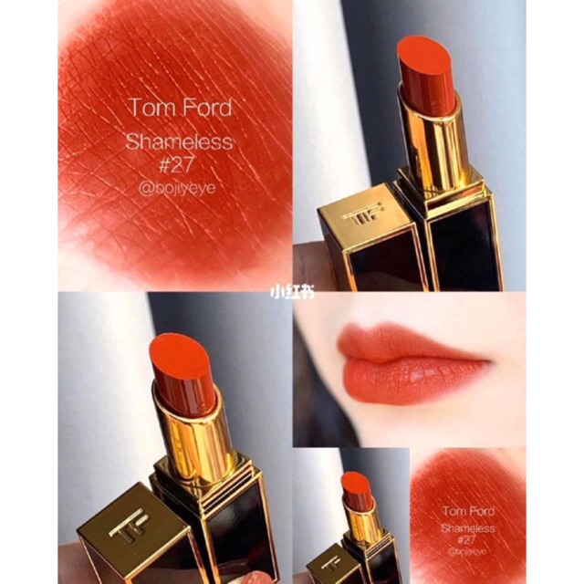 Son Tom Ford Lip Color Satin Matte - Tone 27 Shameless (Full Box 3,3g)