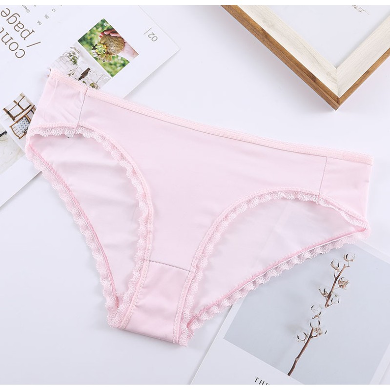 Quần lót lưng thấp kiểu dáng mới phối ren dành cho nữ