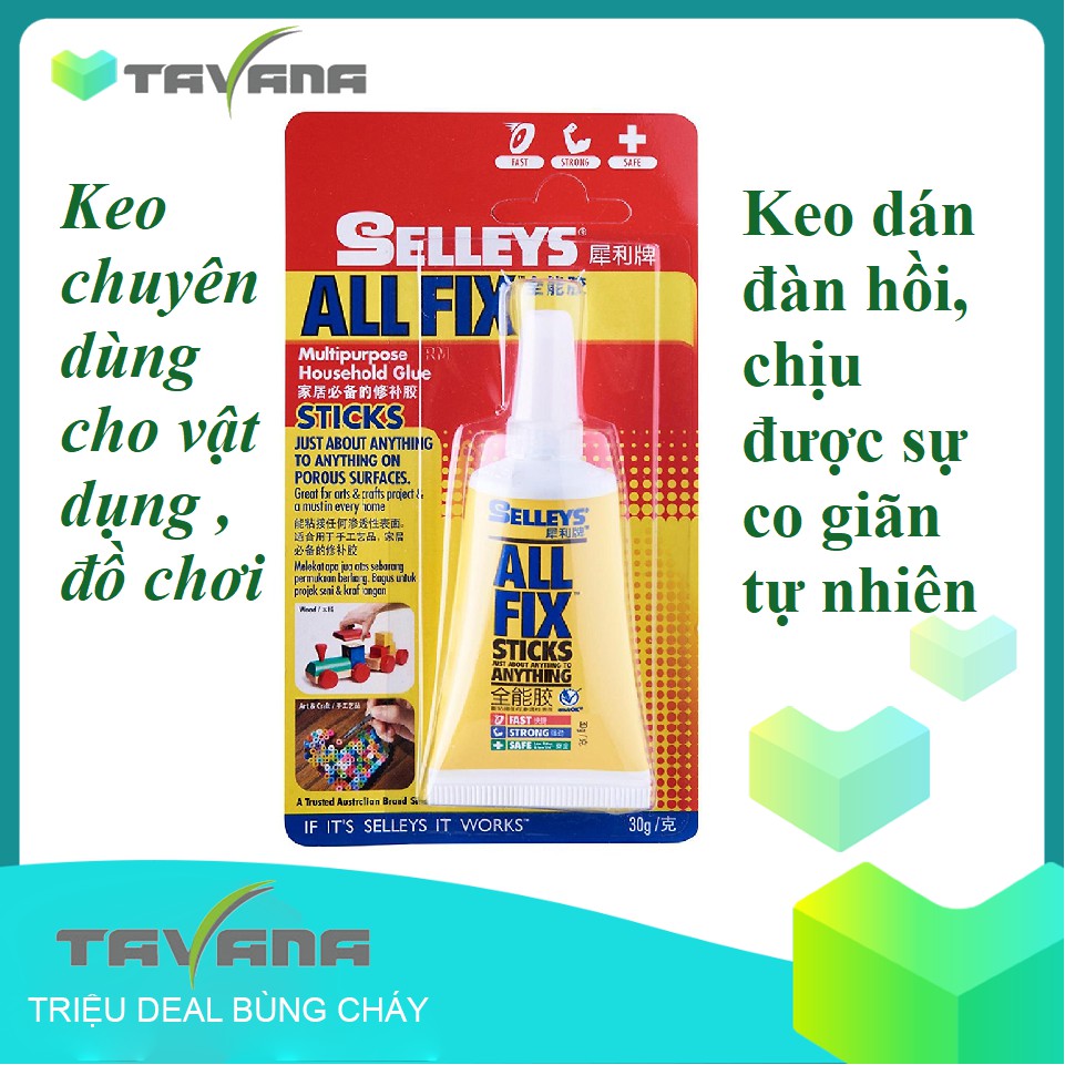 Keo Dán vật dụng và đồ chơi cho trẻ Selleys All Fix (30g)