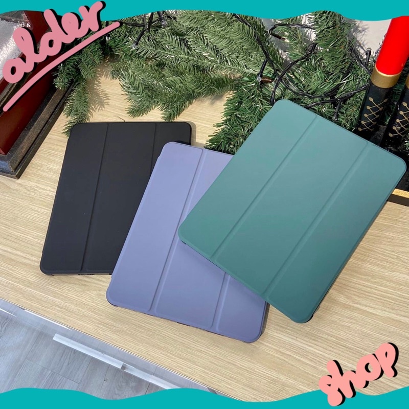 Bao da bảo vệ máy tính bảng / ipad kèm khe đựng bút sắc màu / nắp gập thông minh tắt mở màn hình
