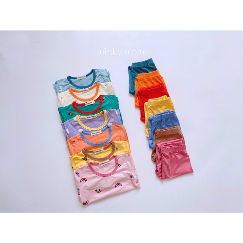 Bộ minky mom thun lạnh dài tay ❤️ freeship ❤️ đồ ngủ cho bé trai bé gái minky mom loại 1