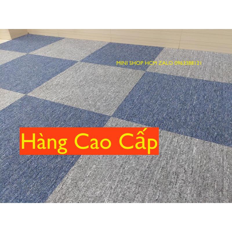 01hộp 28tấm = 7 m2 thảm gạch 50x50 lót sàn phòng khách, phòng lễ tân, quán karaoke