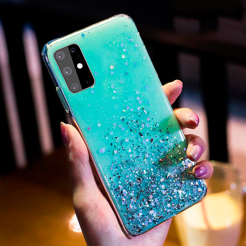 Ốp Điện Thoại TPU Mềm Đính Ngọc Trai Lấp Lánh Cho OPPO A1K F1S F3 F5 F9 Pro F11 Pro Reno 4 Pro