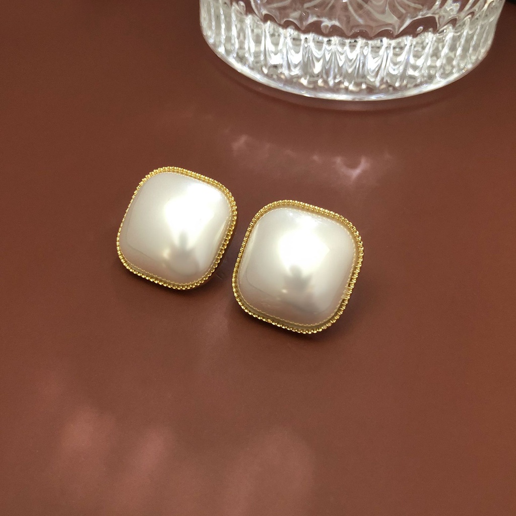 Bông Tai S925 Đính Ngọc Trai Phong Cách Hàn Quốc Sang Trọng Cho Nữ