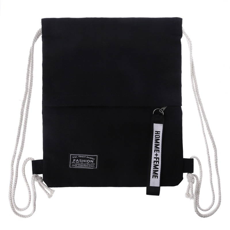 Ba Lô Rút Dây Bằng Vải Canvas Dùng Đựng Đồ Tập Gym/Đi Học