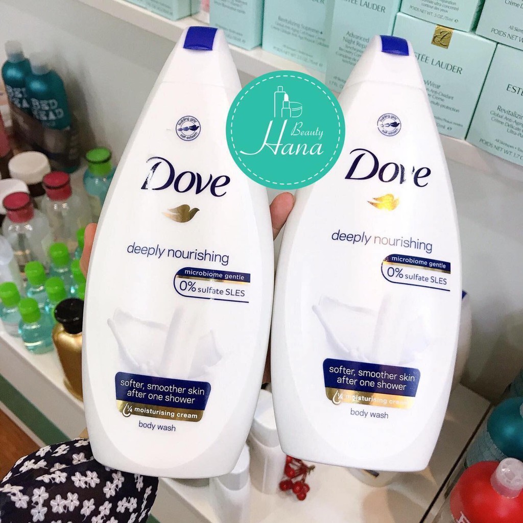 Sữa tắm dưỡng da và làm trắng Dove 750ml