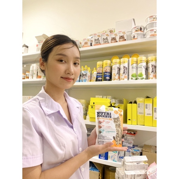 SNACK DINH DƯỠNG GIMCAT NUTRI POCKETS 150G CHO MÈO NHẬP ĐỨC GIÁ RẺ