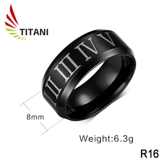 Nhẫn nam in chữ số la mã phong cách dành cho nam