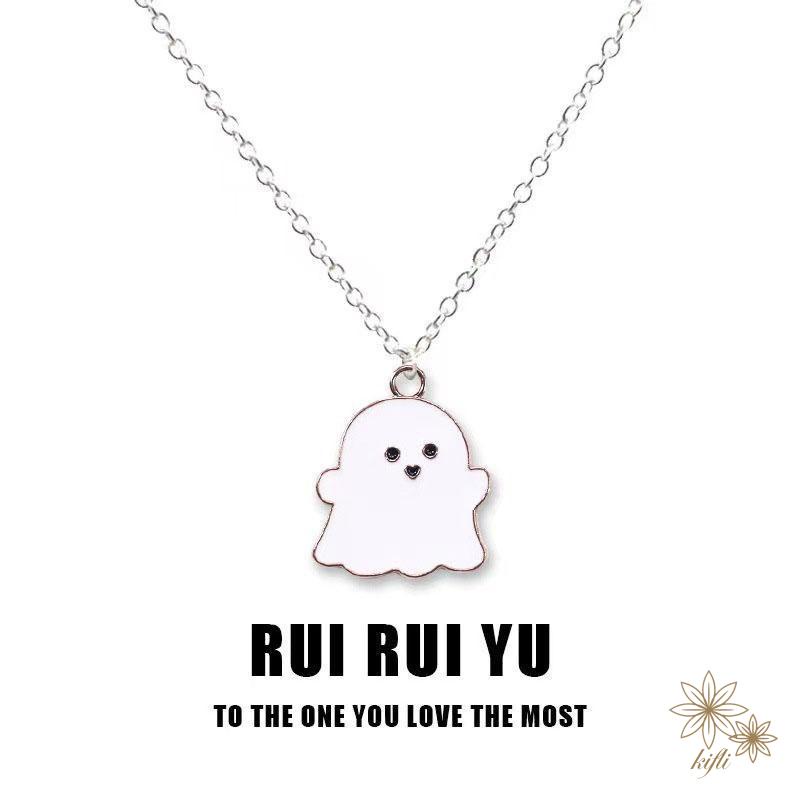 Vòng cổ Hình Ma Màu Trắng Cá Tính Thời Trang Dành Cho Nữ Dễ Thương