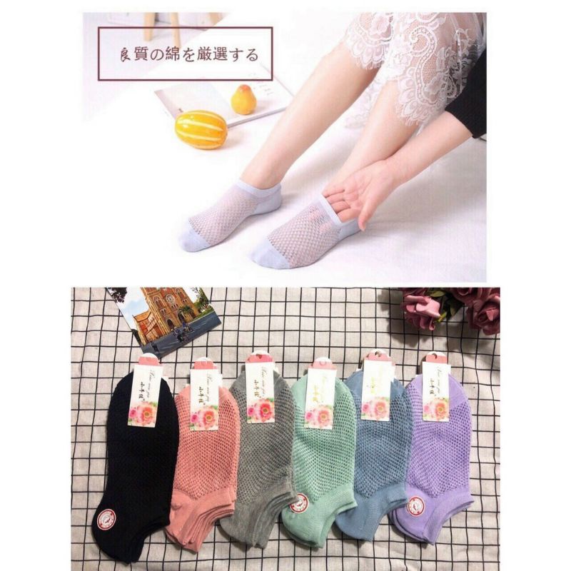 Tất lưới nam nữ mỏng nhẹ thoang khí thích hợp cho mùa hè