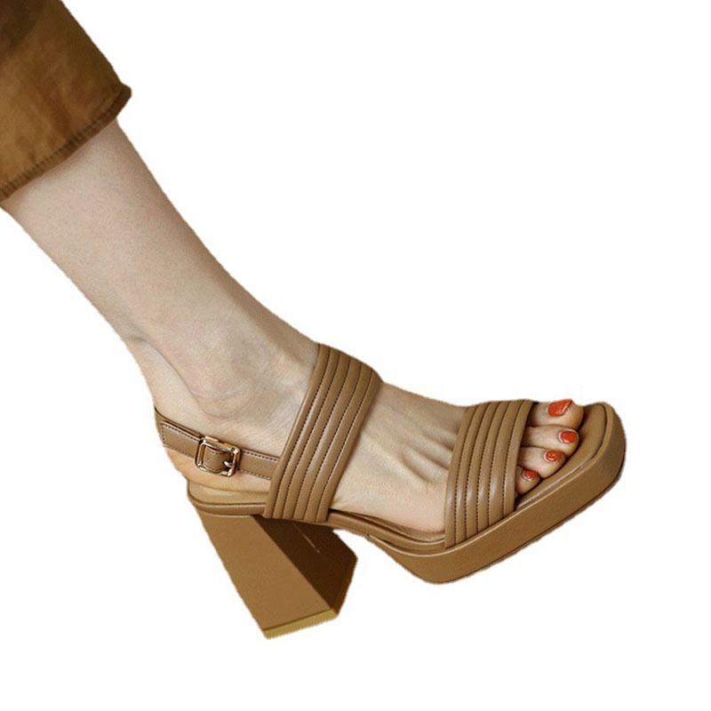 Giày cao gót IELGY phong cách retro Pháp cho nữ