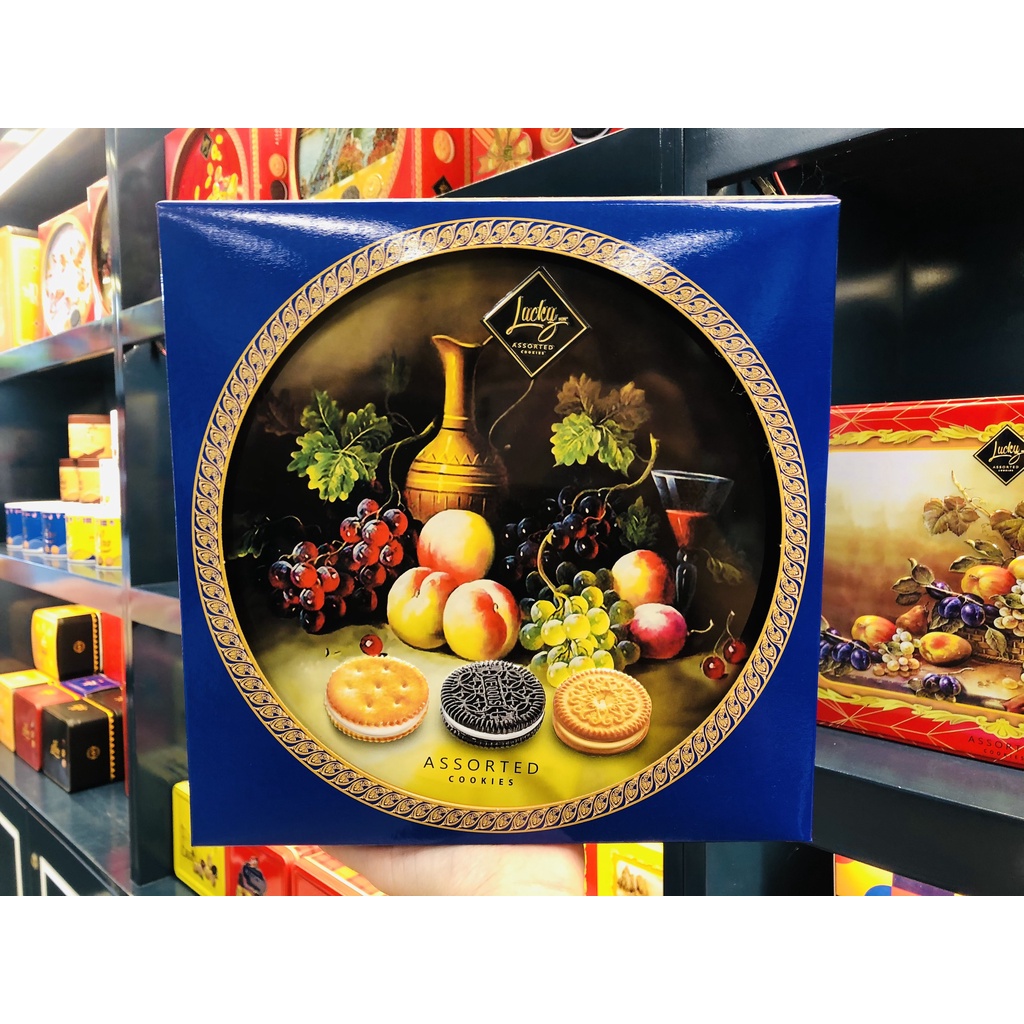 Bánh nhập khẩu thái lan Lucky Assorted tròn 310g