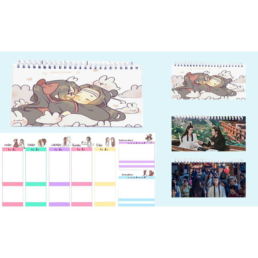 Sổ kế hoạch tuần trần tình lệnh WPI44 tiêu chiến vương nhất bác Weekly Planner 52 trang