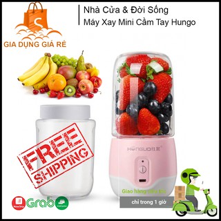 💥 Xay Được Cả Đá 💥 Máy Xay Sinh Tố Đa Năng Cầm Tay HONGUO 300ml, Tích Điện, Nhỏ Gọn, Tiện Lợi - Mẫu mới 2021
