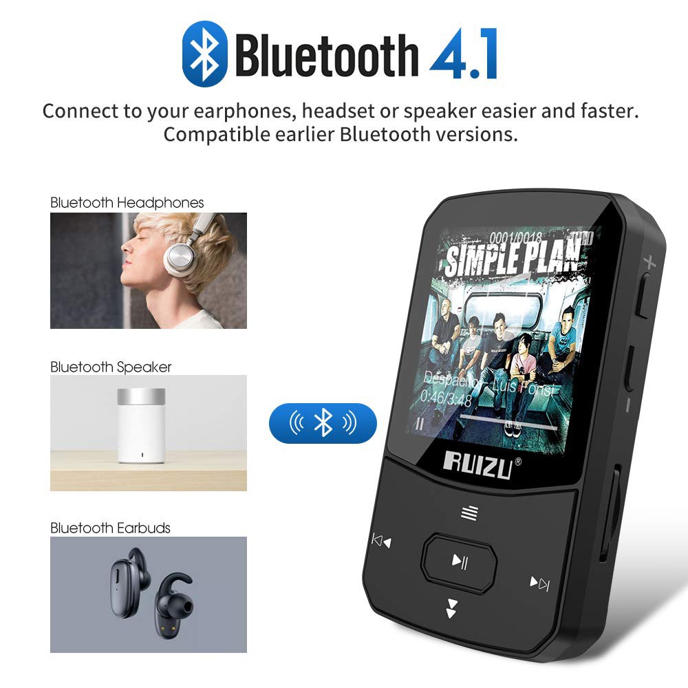 [Mã 273ELHA100K0 hoàn 7% đơn 500K] Máy Nghe Nhạc MP3 Bluetooth Ruizu X52 Bộ Nhớ Trong 8GB - Hàng Chính Hãng