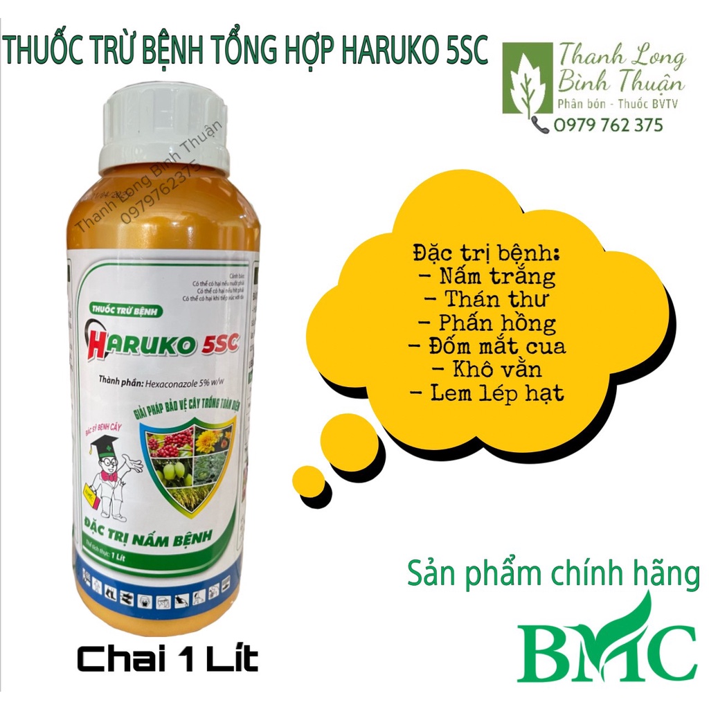 Thuốc Trừ Bệnh Tổng Hợp Cao Cấp - Haruko 5SC - Thay Thế Carbendazim - Chai 1 lít